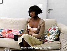 African Casting - Massive Tits Slapping For Plus Size Modeling Job