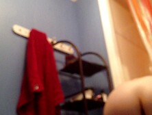 Blurry but beautiful teen shower voyeur (before)