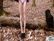 Electric Play,  Piss,  And Rope Suspension In A Nj Forest For Submissive Brooke Johnson