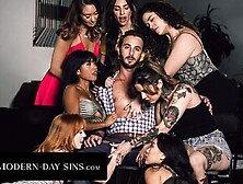 Sex Addicts Ember & Madi Reverse Gangbang Their Support Group Leader