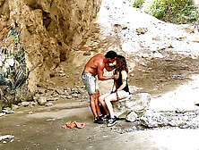 Mature boy and teeny outdoor sex