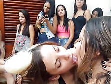Lesbian Jakeline Teen smooches her way to top girls