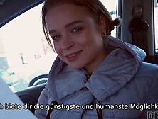 DEBT4k.  Sweet-faced young debtor thinks sex is better than punishment