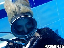 Hawt slim golden-haired slender body costume pool Recent scene w50