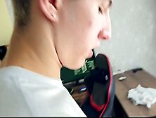 A stepfather and his breasty floozy took his stepson's virginity.