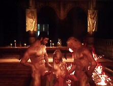 Blonde Beauty Sucks Two Big Cocks Of Warriors,  3d Porn Skyrim