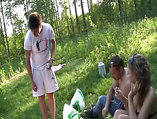 Titted student 18+ screwed banana