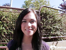 Horny slut goes to his place for shagging