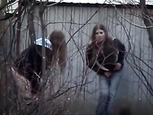 Two Girl Friends Spied While Peeing