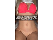 18 Year Old German Cheats On Boyfriend On Snapchat,  Blonde Dirtytalk