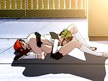 Forbidden Hentai Frenzy Innocent Lesbian Teens Hide Out to Savor Deep Throats