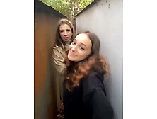 female friends flash and make out and eat out 1