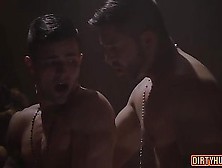 Muscle Gay Spanking And Cumshot