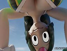 Tsuyu's Sunscreen Reaction [Giantess Growth]