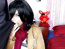 Mikasa Desires Eren's Weenie and Cum - Attack on Titan Cosplay