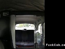 Redhead Flashing Pussy In A British Fake Taxi