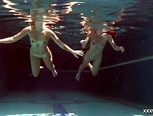 Swimming Pool Underwater Attractive Babes Irina And Olla