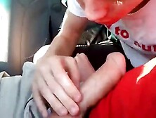 Sucking My Buddy's Big Cock In The Car