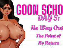 Get ready for goon school day five: no escape with Miss Goonette's control over your stiffness