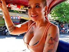 Huge tits Thai MILF amateur picked up for rough anal sex and more