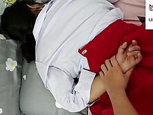 Delicious Oriental Student Unifrom With Red Skirt Have Sex With Her Bf