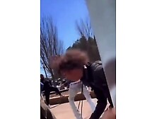 Guy pantsed in public