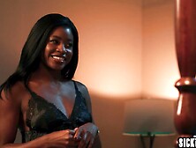 Large ass ebony hottie Nicole Kitt drank giant ebony shlong and enjoyed hardcore screwing