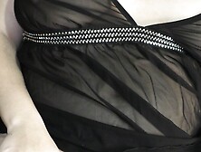 Cuckold hubby found his hotwife with a creampied pussy and starts to jerk off until he gives her a huge cumshot! - Milky