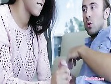 Tight Brunette Teen Sophia Torres Drilled By Huge Cock