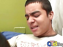 Latino Twink Ass Played By Huge Dildo Before Passionate Bj