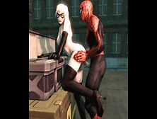 Spiderman Mounts Female Hero Porn Gif