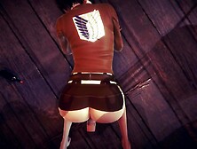 [ATTACK ON TITAN] POV U discovered Mikasa at the bar (CG PORN 60 FPS)