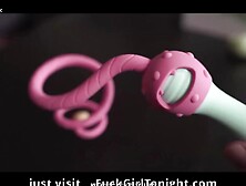 Monster Masturbation Session - Hot Brunette Teen Explores Her Body