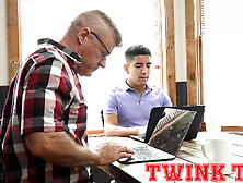 Twinktop Sexy Silver Fox Dillon Stone Fucked Hard By Hot Latin Twink