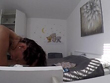 Spy cam on wife after shower tan line perfect tits