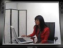 Horny Office Slut In Naughty Solo