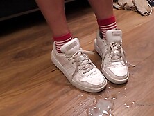 jizz on feet and shoes cumpilation cums on set of YummyCouple