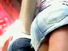 Real Upskirt Voyeur Video Of A Big Ass Brunette Chick