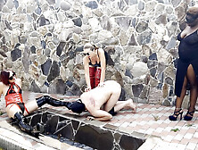 INTERRACIAL spit hole at Dracula Femdom Castle