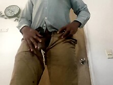 Hopeless Pee Dude with BBC Can't Hold Pee and Desperately wets himself