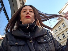 Cum Walk And Wetting On The Streets Of Prague