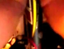 BBW Plays With a Bat Sex Toy on Webcam