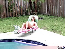 Cute and skinny teen gets fucked outdoor