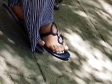 Candid Ebony Feet