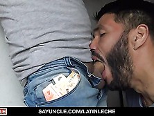 Tattooed Latin Gets Extra Money To Ride Stranger's Cock