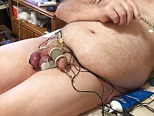 Electro-Stimulation Intensifies As I Insert Metal Rods For An Explosive Finish