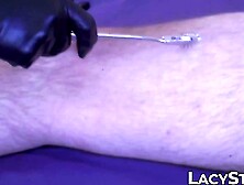 Busty British grandma practices bondage with man before sex