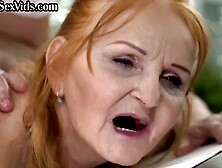 Naughty grandma pussyfucked by masseur