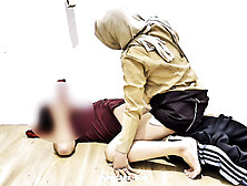 18+ Muslim High School Girls Learn to Fuck with Gardener at School