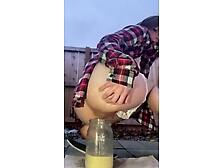 Cute Young Teen Drinks Her Shit Enima Milk #6